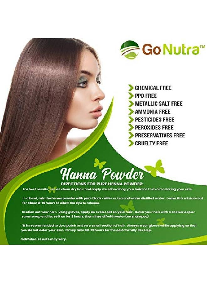 Go Nutra - Henna Powder For Hair Organic 8 Oz Pure Henna Natural Hair Color Dye Conditioner - Image 1
