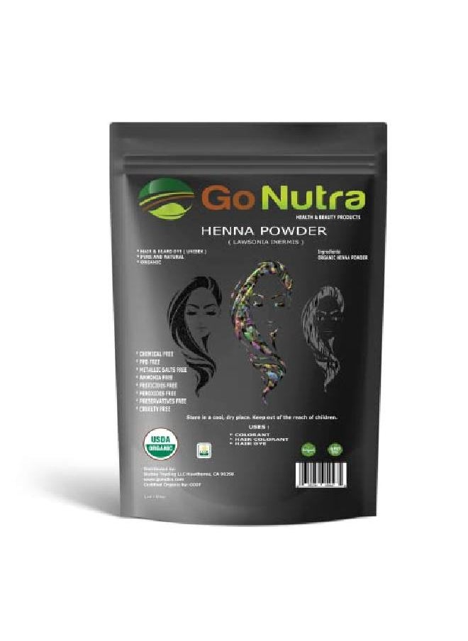 Go Nutra - Henna Powder For Hair Organic 8 Oz Pure Henna Natural Hair Color Dye Conditioner - Image 1