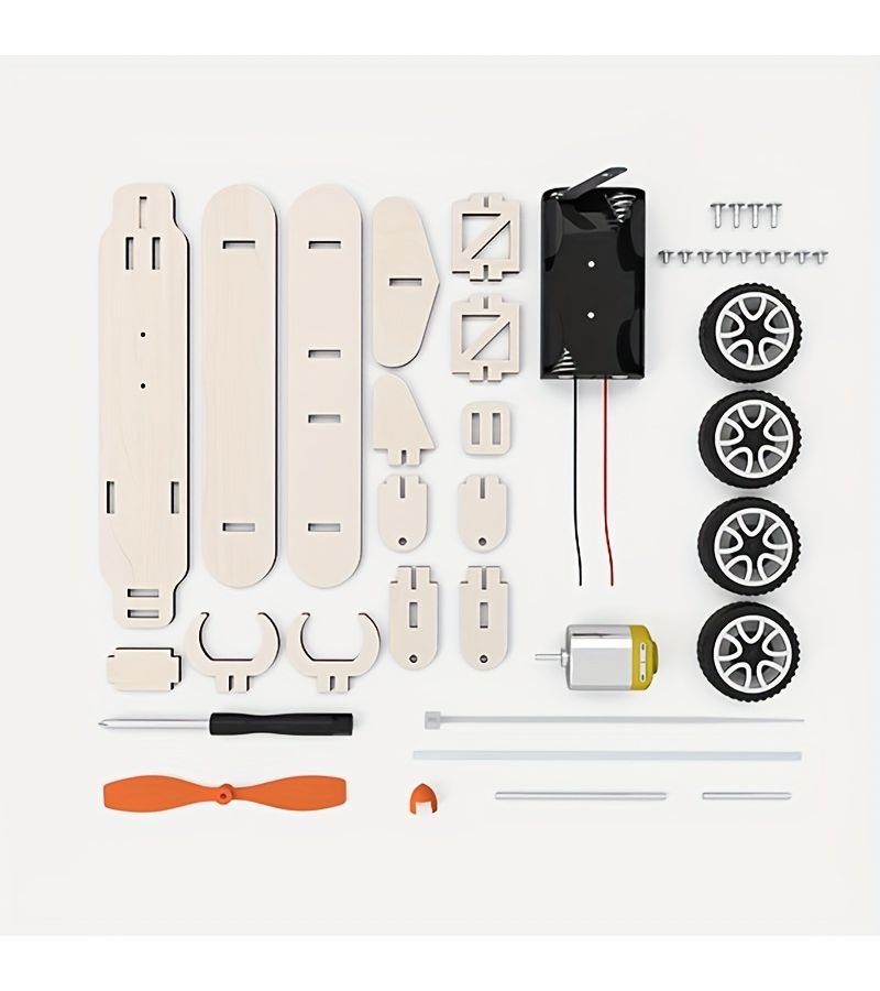 DIY Wooden Airplane Model Kit Small Aircraft Educational Physics Experiment STEAM Toy - Image 3