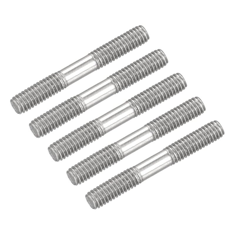 METALLIXITY Double Ended Stud Screws (M4 Thread 30mm Length) 5pcs, 304 Stainless Steel Dual Threaded Rod Bolts - for House Maintenance - Image 1