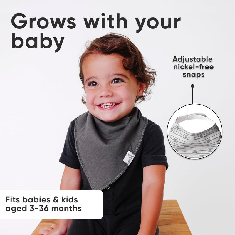 Copper Pearl 6 Pack Soft Cotton Baby Bibs for Drooling and Teething, Absorbent Drool Bibs for Baby Girl and Boy, Adjustable to Fit Newborns to Toddlers, Tons of Styles (Hawk Set) - Image 5