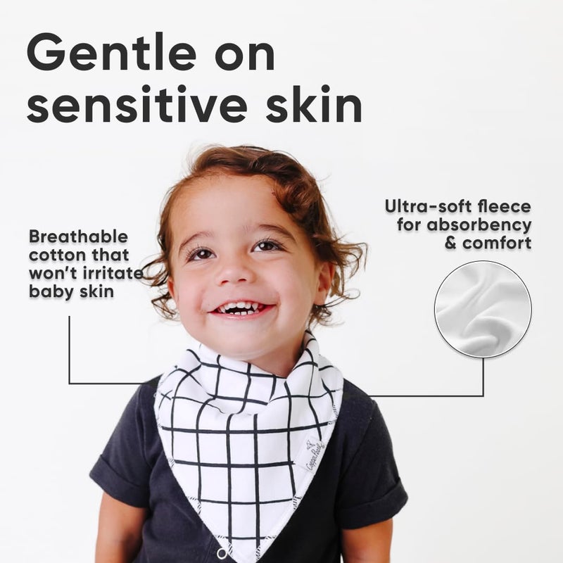 Copper Pearl 6 Pack Soft Cotton Baby Bibs for Drooling and Teething, Absorbent Drool Bibs for Baby Girl and Boy, Adjustable to Fit Newborns to Toddlers, Tons of Styles (Hawk Set) - Image 4