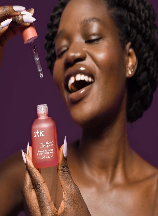 ITK Hyaluronic Acid Serum with Niacinamide & Squalane - Hydration & Plumping Anti-Aging Serum For Face - Deep Moisture Hydrating Face Serum For Sensitive + Dry Skin - Vegan + Cruelty Free, 1 Fl Oz - Image 4