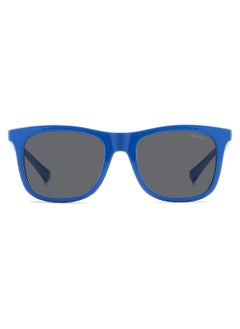 Polaroid Kids Unisex Polarized Rectangular Sunglasses - Pld 8055/Cs Blue Millimeter - Lens Size: 46 Mm  - Image 3