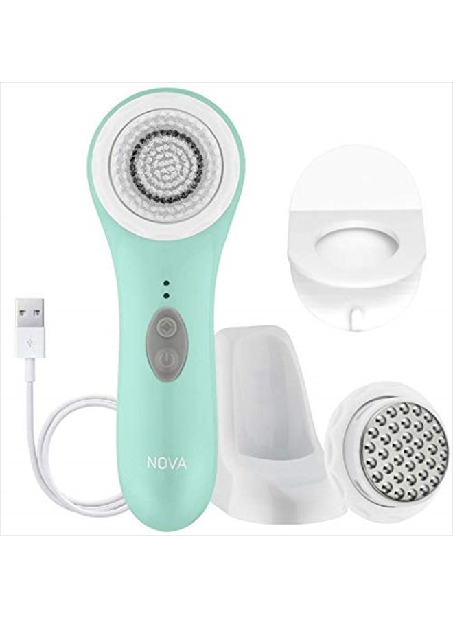 Spa Sciences - NOVA - Patented Sonic Facial Cleansing Brush & Exfoliating System (Not a Spin Brush) - All Skin Types - 3 Speeds - Waterproof - USB Rechargeable w/Charging Base - Image 1