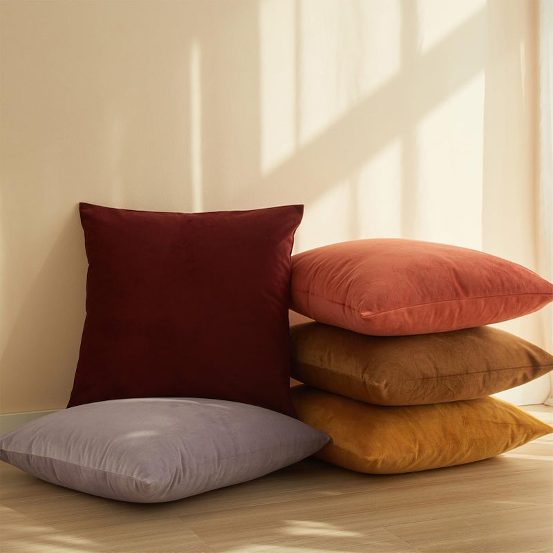 JUSPURBET أغطية رمي المخمش في juspurbet convels 28 × 28 بوصة مجموعة من 2 لأريكة غرفة المعيش - Image 2