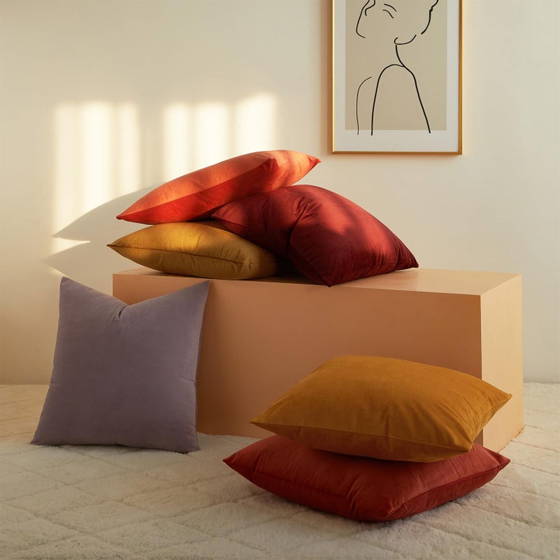 JUSPURBET أغطية رمي المخمش في juspurbet convels 28 × 28 بوصة مجموعة من 2 لأريكة غرفة المعيش - Image 5