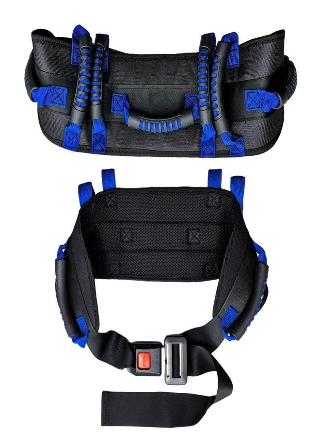 Inf-way Heavy-Duty Transfer Gait Belt for Seniors with Metal Buckle, Multiple Padded Handles, Adjustable Patient Assist Belt Fit Waist 32-53 inch - Image 2