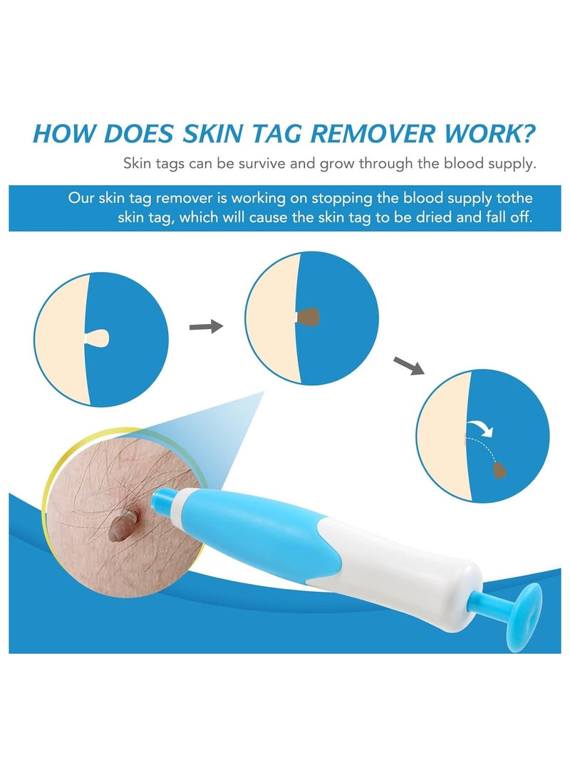 ALIVER Auto Skin Tag Removal Kit 2-in-1 Skin Wart Removal Device 2-8 mm for Face Remover, Wart Body Painless, Includes 20 Small Patches and 20 Large Patches - Image 5