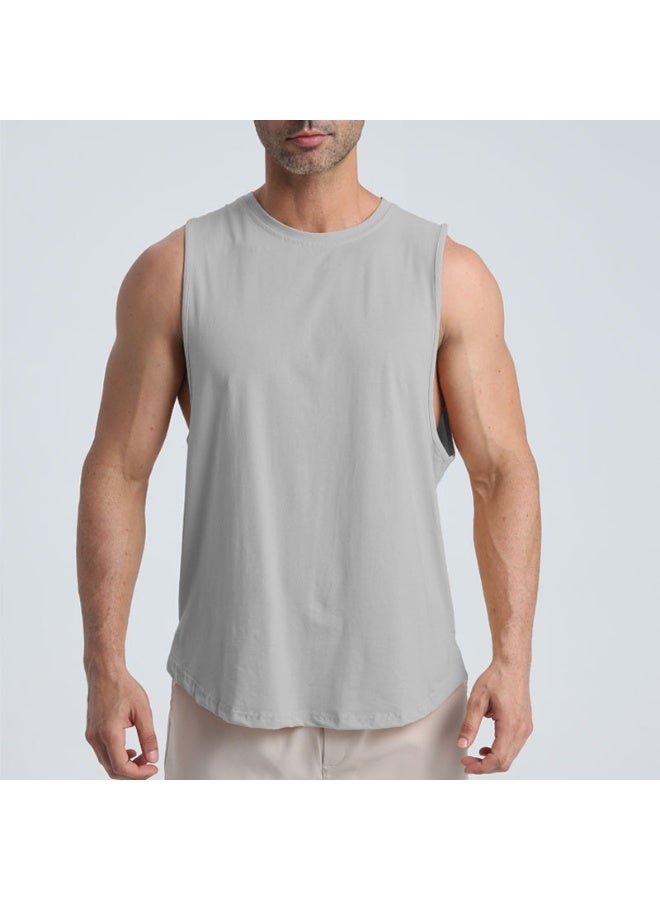 Summer Men's O-neck Tank Top  Fashion Men's Beach Casual Tank Top Outdoor Sports Men's Sleeveless T-shirt - Image 1