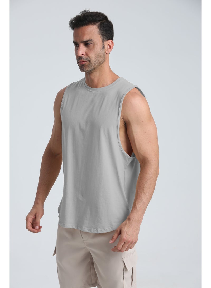Summer Men's O-neck Tank Top  Fashion Men's Beach Casual Tank Top Outdoor Sports Men's Sleeveless T-shirt - Image 2