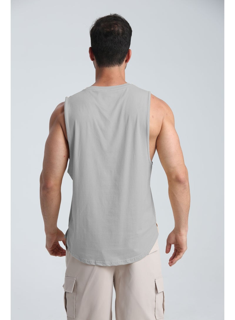 Summer Men's O-neck Tank Top  Fashion Men's Beach Casual Tank Top Outdoor Sports Men's Sleeveless T-shirt - Image 3