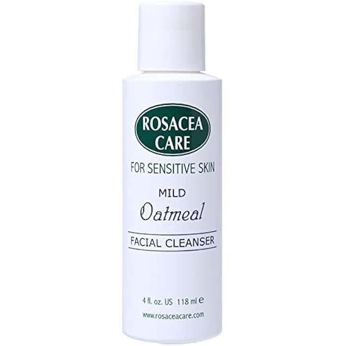 Rosacea Care Mild Oatmeal Cleanser Non-Drying Redness Relief with Colloidal Oatmeal Best Natural Rosacea Cleanser Really Effective Anti Itch for Dry Sensitive Skin (4 Fl Oz)