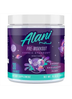 Alani Nu Pre Workout Powder | Amino Energy Boost | Endurance Supplement | Sugar Free | 200mg Caffeine | L-Theanine, Beta-Alanine, Citrulline | 30 Servings (Cosmic Stardust)  - Image 1