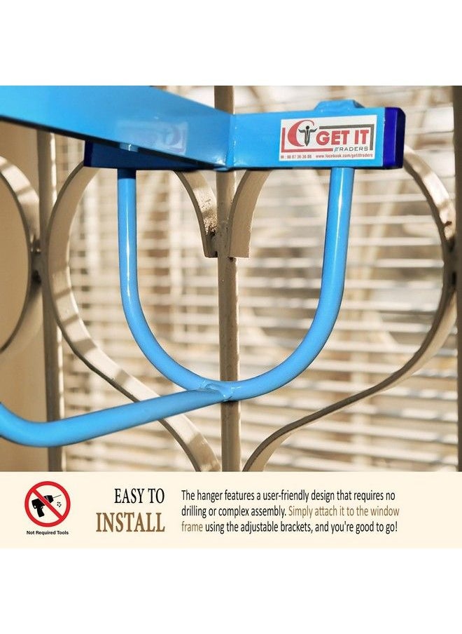 Get It - New Born Baby Cradle Metal Hanger Cradle For Baby;Kids Window Cradle Metal Window Cradle Hanger Alone For Baby;Babies Blue - Image 1
