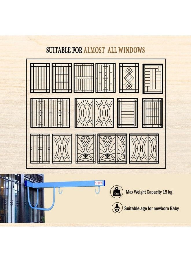 Get It - New Born Baby Cradle Metal Hanger Cradle For Baby;Kids Window Cradle Metal Window Cradle Hanger Alone For Baby;Babies Blue - Image 1