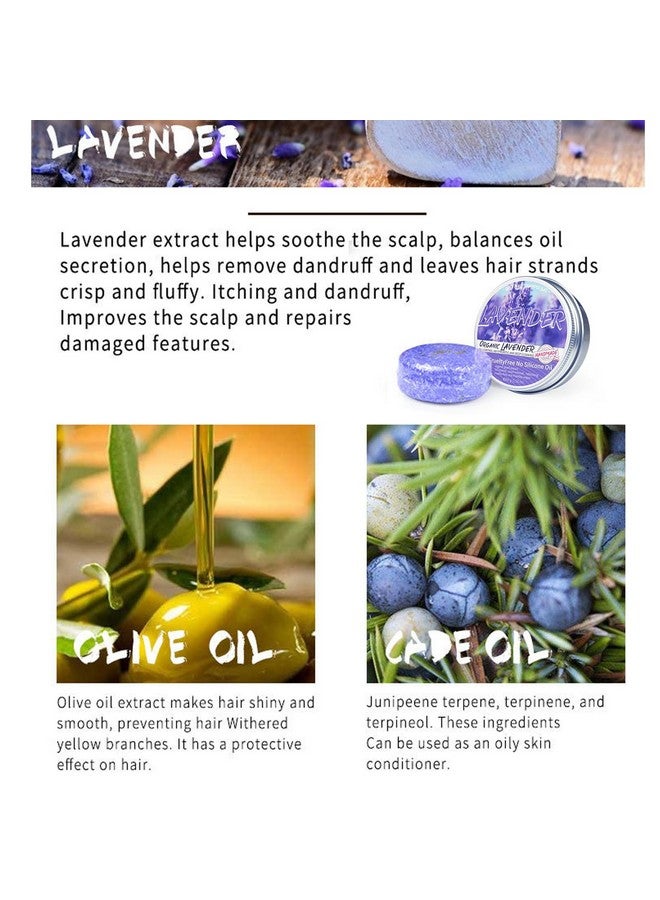 Loobexery 2Pcs Shampoo Bar For Gray Hair, Lavender Shampoo Bar For Gray Hair, Natural Organics Shampoo And Conditioner Bar For Thinning Hair For Men & Women - Image 4