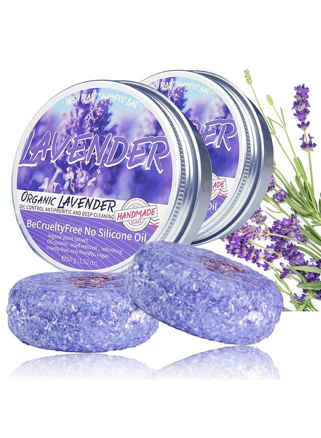 Loobexery 2Pcs Shampoo Bar For Gray Hair, Lavender Shampoo Bar For Gray Hair, Natural Organics Shampoo And Conditioner Bar For Thinning Hair For Men & Women - Image 1