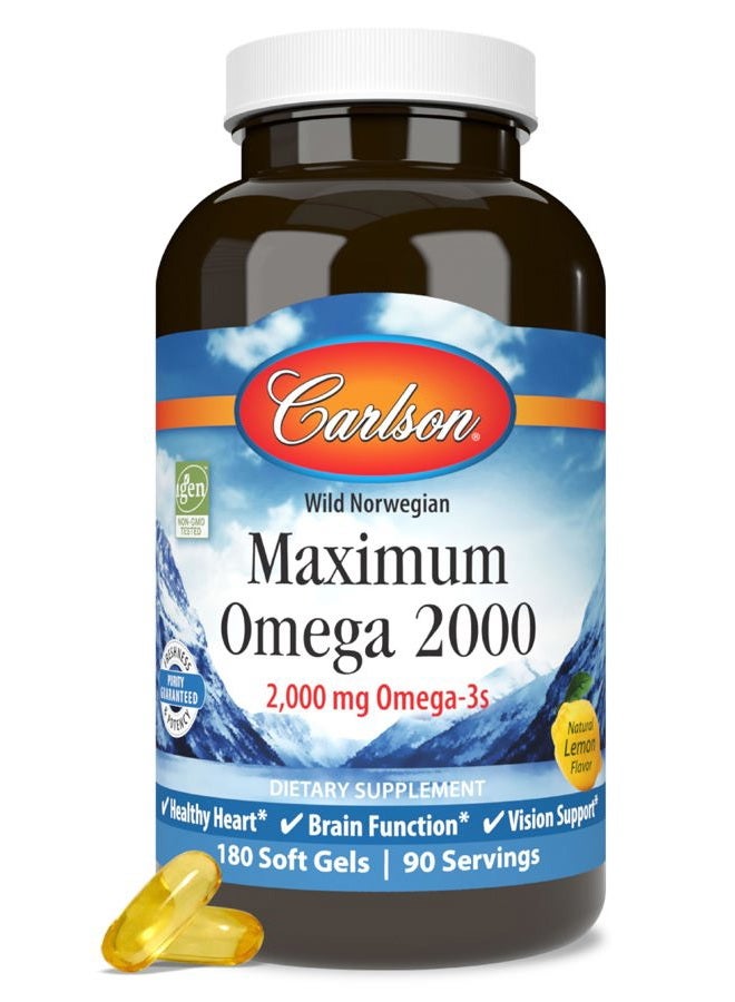 Carlson Labs - Maximum Omega 2000 180 Softgels - Image 1