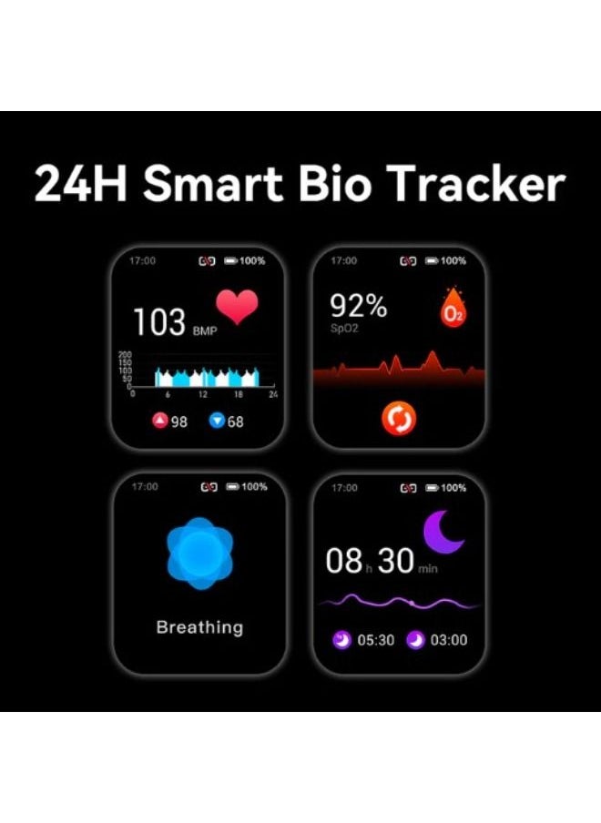 imilab - Smart Watch W02 Bluetooth Calling 1.85" TFT Screen 24h Bio Tracker - Black - Image 1