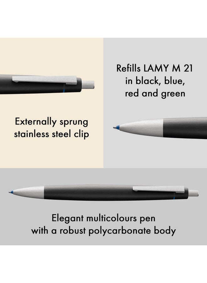 Lamy 2000 black 4-colors - multicoloured ballpoint pen (black, blue, red, green) - with a displayed automatic colour selection - incl M 21 ballpoint refills in black, blue, red & green - Image 2
