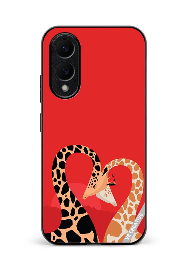Protective Case Cover For Samsung Galaxy S25 Edge Animal Love Design Multicolour