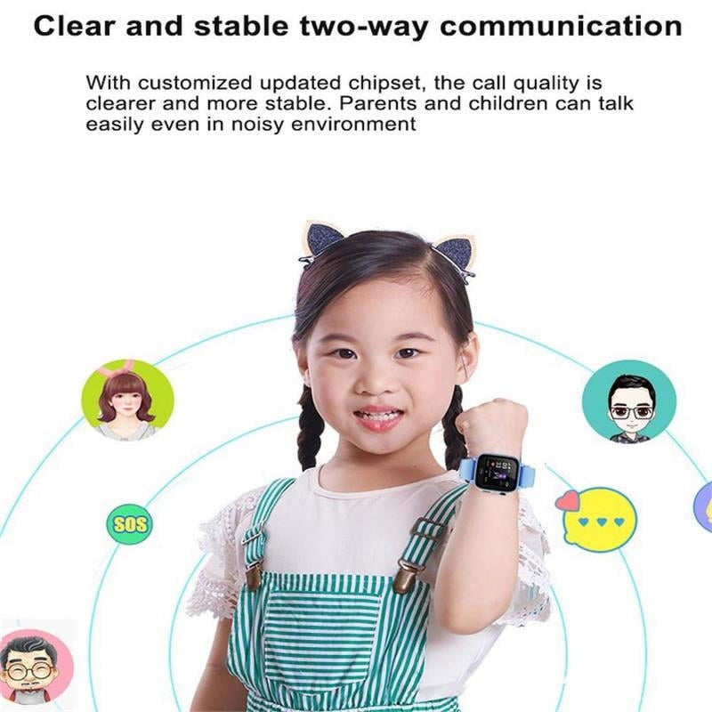 ساعة ذكية للأطفال Q15C ساعة هاتف قابلة للشحن للأطفال جيل ثاني IP67 المقاومة للماء بشاشة لمس عاجلة للطلب(SOS) استدعاء هاتفي متتبع موقع - Image 4
