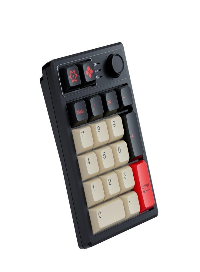 KEYCOOL K19 Wireless Numeric Keyboard, Mechanical Number Keypad Hot-swappable Bluetooth Numpad 5.0/2.4GHz, RGB Multi-Function Knob Numerical Keyboard for Laptop Mac Win iOS Android - Image 3
