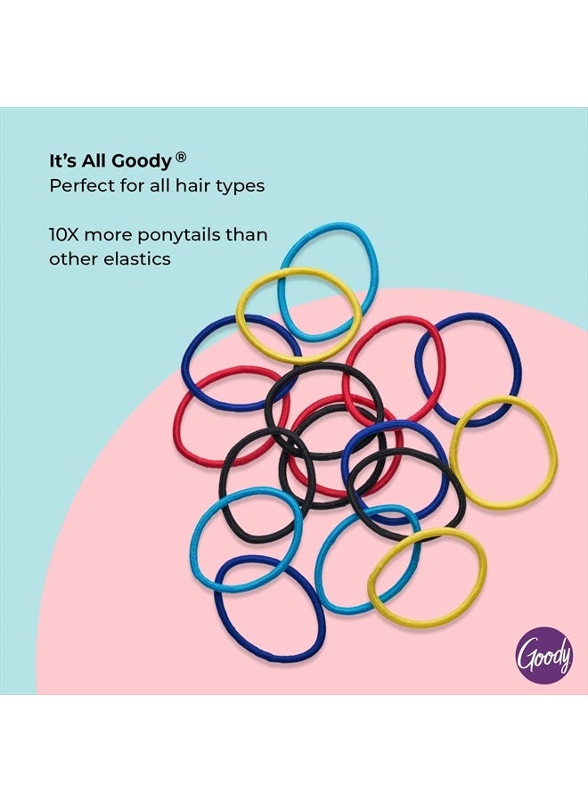 Goody رباط شعر جودي بدون ألم - 17 قطعة، ألوان متنوعة - 4 مم للشعر المتوسط - ملحقات شعر خالية من الألم للرجال والنساء والأولاد والبنات - مثالي لتسريحات الضفائر، ذيل الحصان، وأكثر - Image 3
