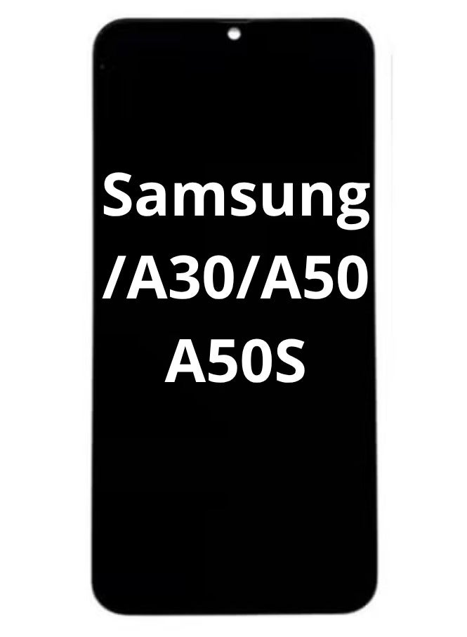 جادجتس كونيكشن شاشة LCD مع محول الأرقام للهاتف سامسونج A30/A50/A50S مع الإطار - Image 1