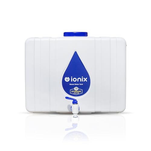 IONIX RO Waste Water Storage Tank 18L – Wall-Mountable, Food-Grade HDPE Plastic, Translucent Design, Easy to Connect with All Ro purifiers/Air Conditioners/Other Sources - Image 1