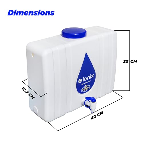 IONIX RO Waste Water Storage Tank 18L – Wall-Mountable, Food-Grade HDPE Plastic, Translucent Design, Easy to Connect with All Ro purifiers/Air Conditioners/Other Sources - Image 2