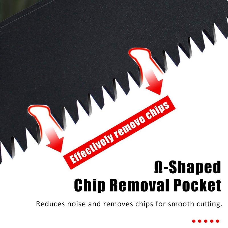 VENEKETY Pruning Saw for Wood Cutting Razor Tooth Saw with NonSlip Handle for Cutting Wood Camping Trimming Tree Limbs Branches - Image 3