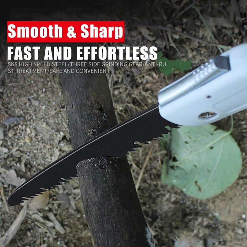 VENEKETY Pruning Saw for Wood Cutting Razor Tooth Saw with NonSlip Handle for Cutting Wood Camping Trimming Tree Limbs Branches - Image 4