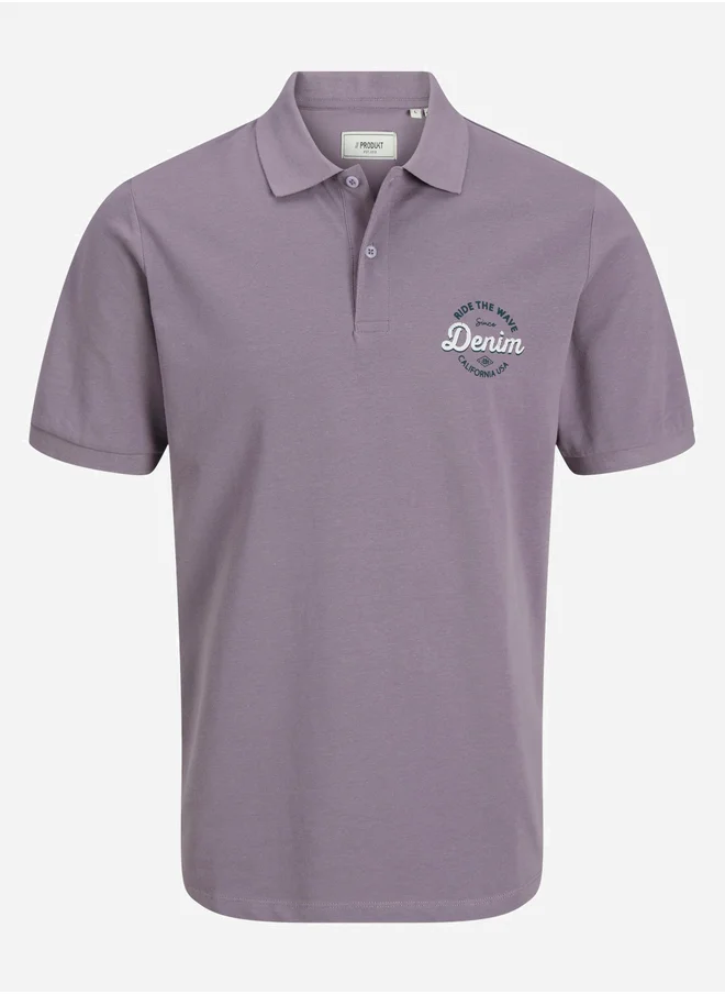 برودكت Produkt Solid Button-Down Collared T-Shirt