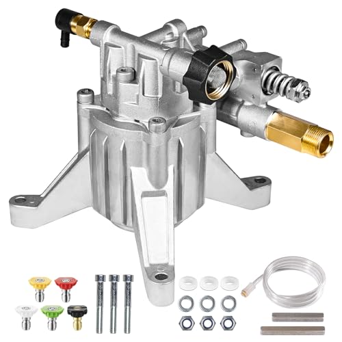 YAMATIC مضخة غسالة ضغط عمودية YAMATIC بعمود 7/8" 3000 PSI @ 2.5 GPM بديل لمضخة غسالة الضغط، متوافقة مع GCV160، GCV190، هوملايت، ترويبلت، ريوبي، مدخل/مخرج خلفي - Image 1