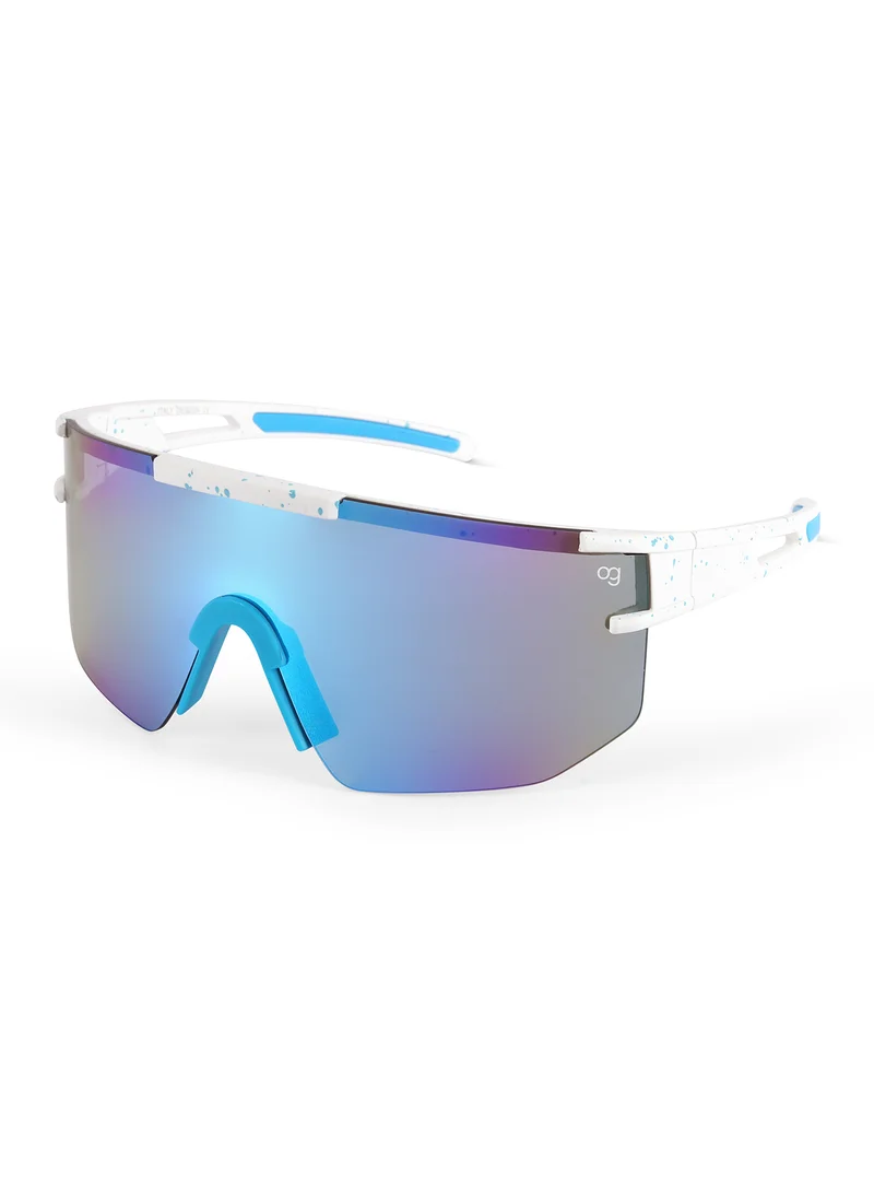ووجلز Unisex Uv-Protected White Sports Sunglasses
