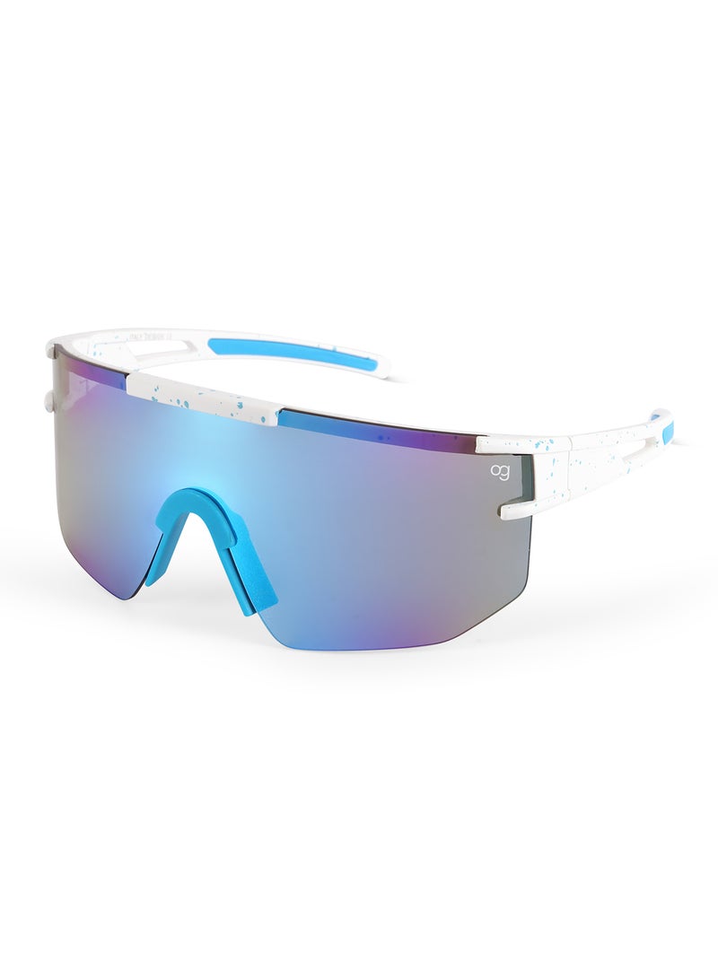 Woggles Unisex Uv-Protected White Sports Sunglasses - Image 1