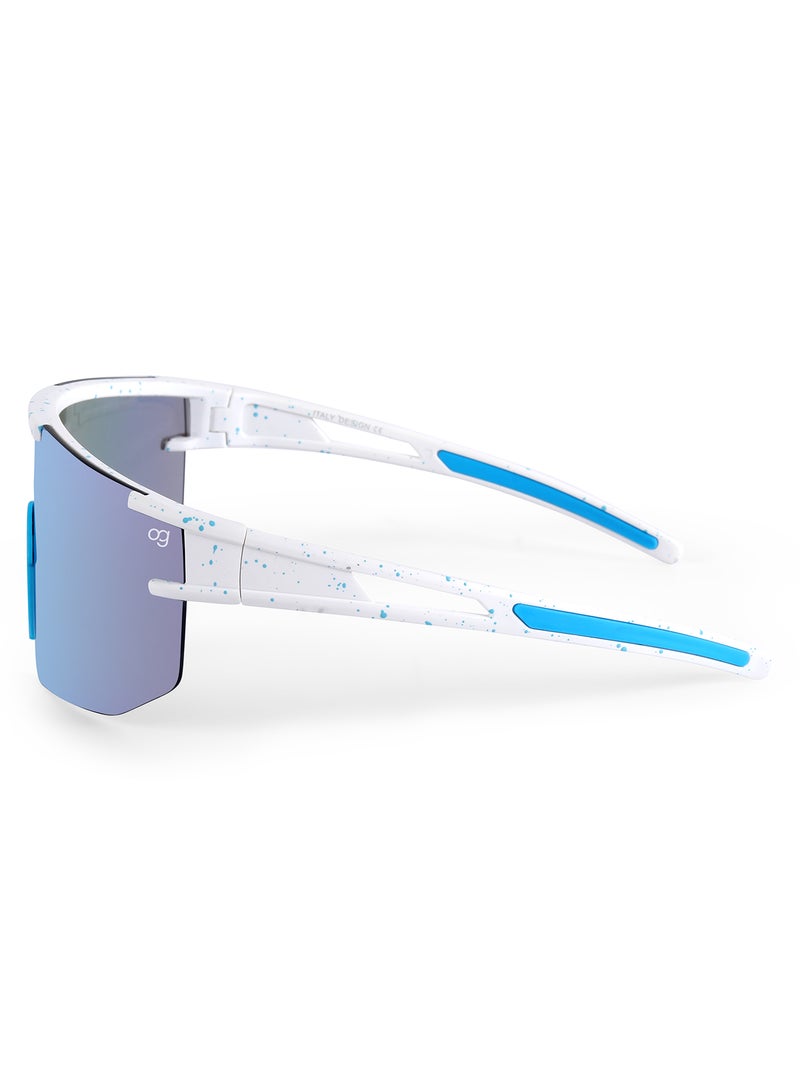 Woggles Unisex Uv-Protected White Sports Sunglasses - Image 5