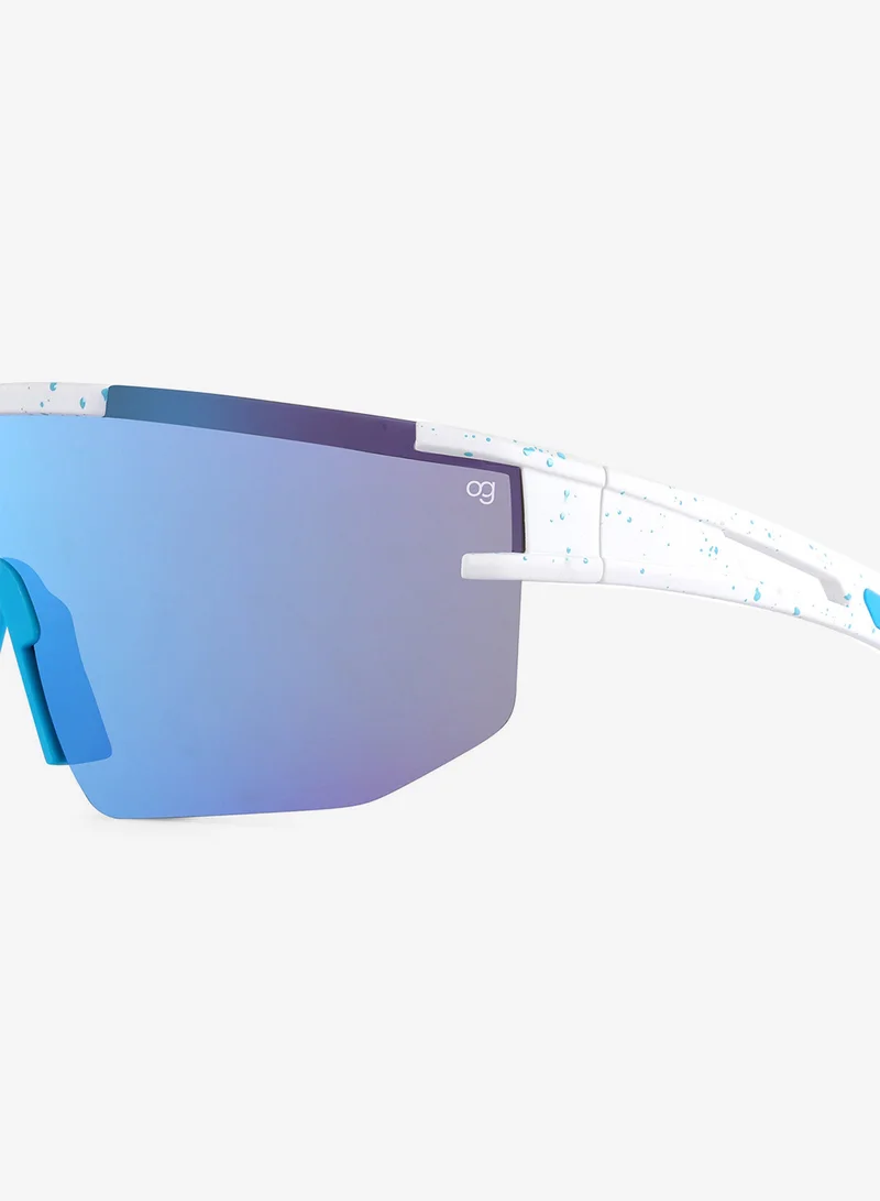 ووجلز Unisex Uv-Protected White Sports Sunglasses