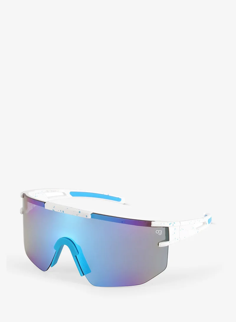 ووجلز Unisex Uv-Protected White Sports Sunglasses