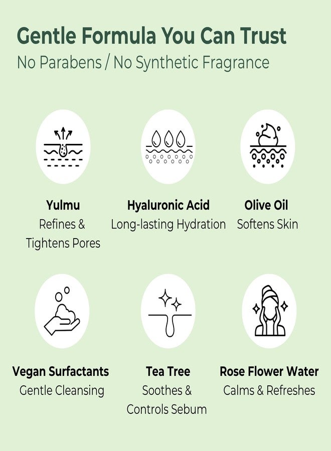 BMBCO Gentle Pore Cleansing Foam for Sensitive Skin - Yulmu Vegan Face Wash with Natural Surfactants & Hydrating Formula, 120g - Image 5