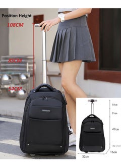 Generic 18 Inch Trolley Backpack, Carry-on Luggage Wheeled Laptop Business Travel Office Backpack Students Schoolbag, Water Resistant & Lockable &Hidden shoulder straps Rolling Backpack  - Image 4