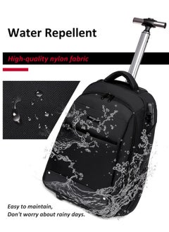 Generic 18 Inch Trolley Backpack, Carry-on Luggage Wheeled Laptop Business Travel Office Backpack Students Schoolbag, Water Resistant & Lockable &Hidden shoulder straps Rolling Backpack  - Image 5
