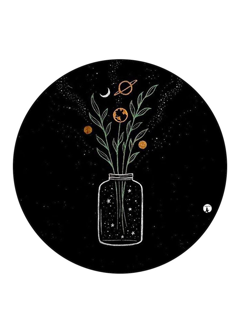 RKN Plants Printed Mouse Pad Round  Multicolour