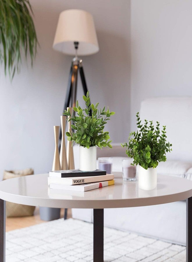 Briful Mini Fake Plants Set of 2 Small Faux Plant Eucalyptus Rosemary Greenery Potted Plants Artificial Decor for Home Table Office Room Desk Bathroom Shelf Kitchen Farmhouse Mantel Decoration - Image 4