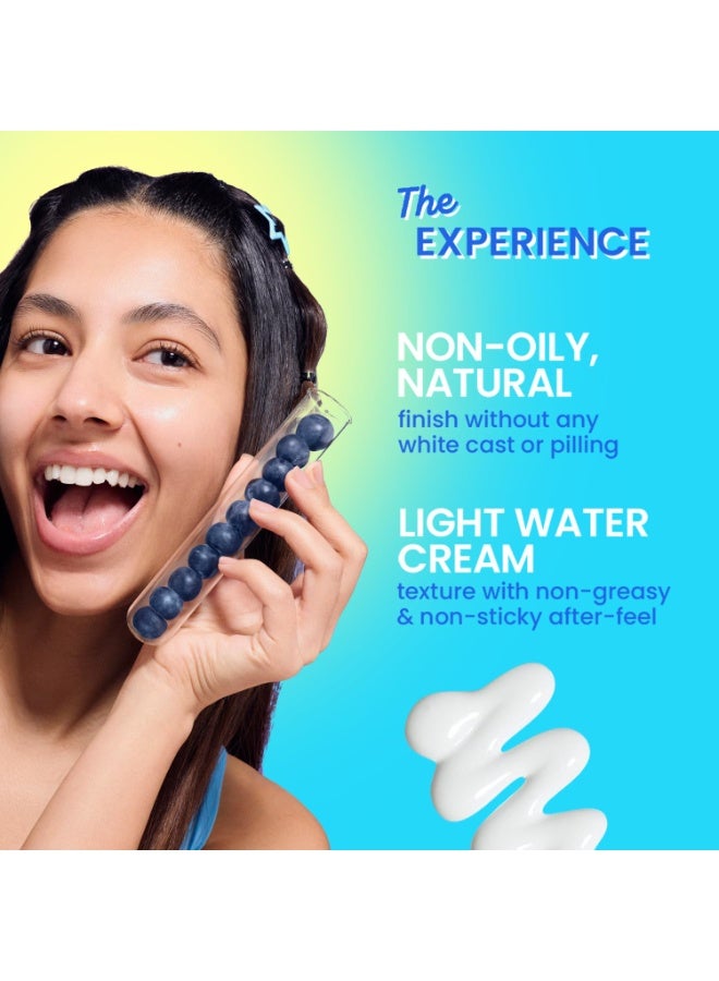 دوت آند كي واقي شمس دوت آند كي بلوبيري هايدريت بارير ريبير SPF 50+، PA++++ | للبشرة الجافة والحساسة | لمسة نهائية غير دهنية | لا يترك طبقة بيضاء | حماية من الأشعة فوق البنفسجية والضوء الأزرق | واسع الطيف || للنساء والرجال | 80 غرام - Image 2