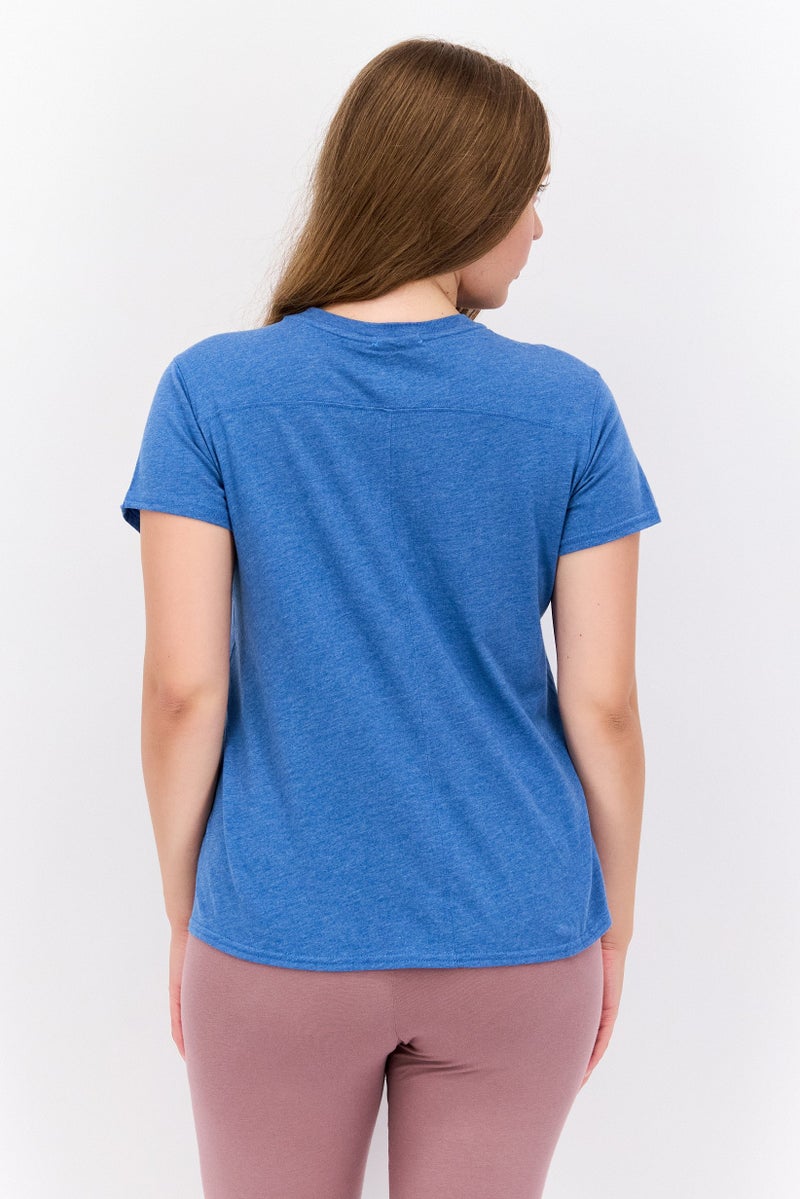 Brooks Women Sportswear Fit Short Sleeves Running T-Shirt, Blue  - Image 3
