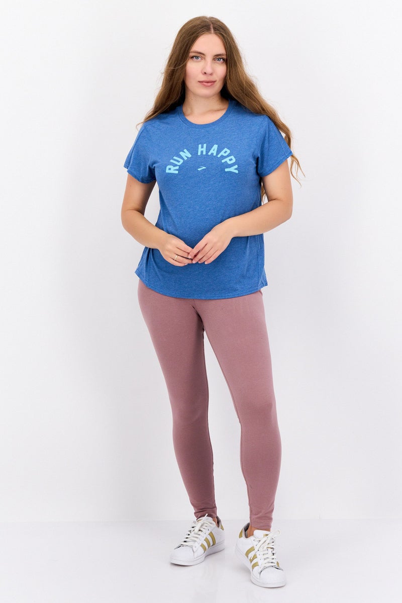 Brooks Women Sportswear Fit Short Sleeves Running T-Shirt, Blue  - Image 4