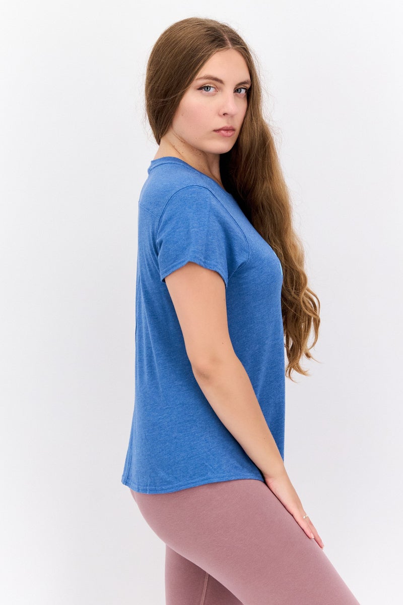 Brooks Women Sportswear Fit Short Sleeves Running T-Shirt, Blue - Image 2